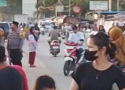 Polsek Tapung Hulu Urai Kemacetan Parah di Pasar Sukaramai