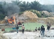 Operasi PETI, 525 Rakit Dimusnahkan di Kuantan Singingi